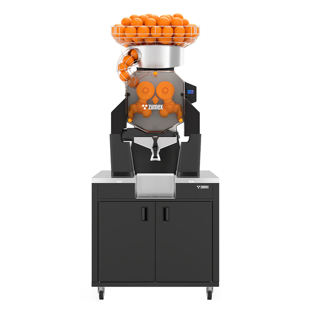 Zumex Speed Up All-in-One Wide Commercial Juicer w/ Integrated Podium in Black