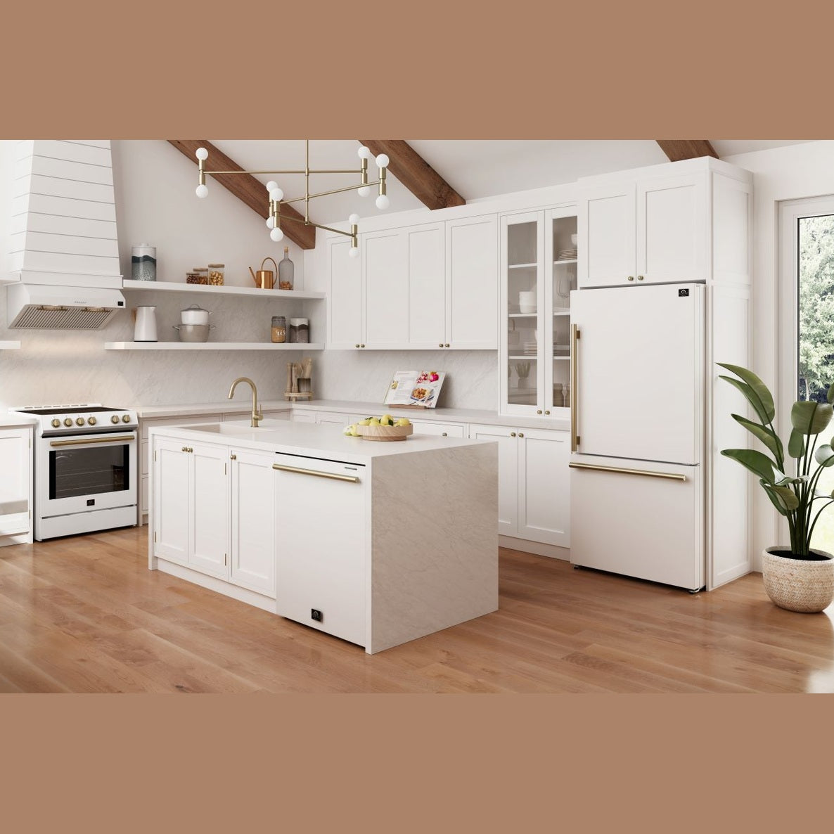 Forno Pozzo 24-Inch Built-In Tall Tub Top Control Dishwasher, White, 49 dBA, ENERGY STAR Certified