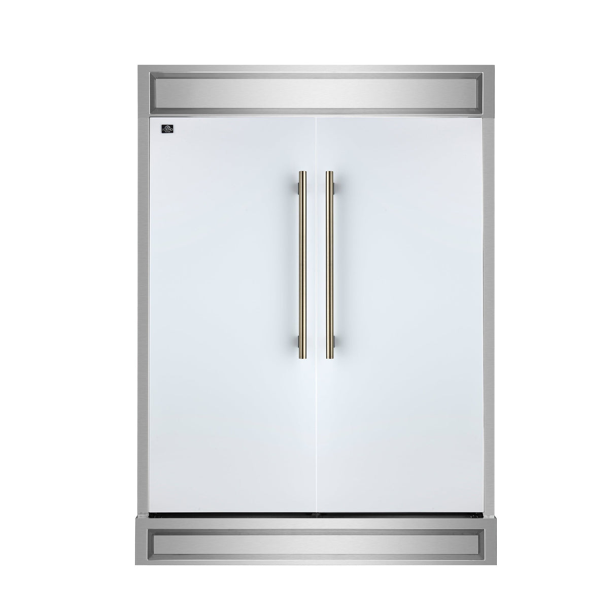 Forno Maderno 2-28-Inch Wide Convertible Refrigerator/Freezer in White, Decorative Trim, 27.2 cu.ft, 84-Inch High, ENERGY STAR Certified