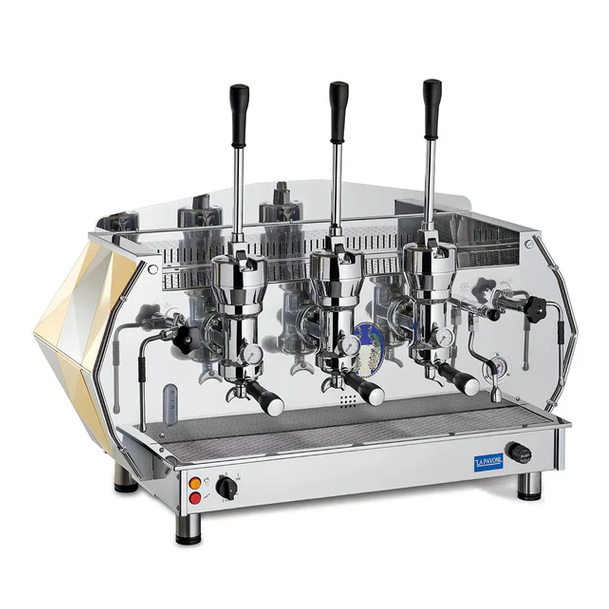 La Pavoni Diamante Commercial Espresso Machine 3 Group Lever Gold