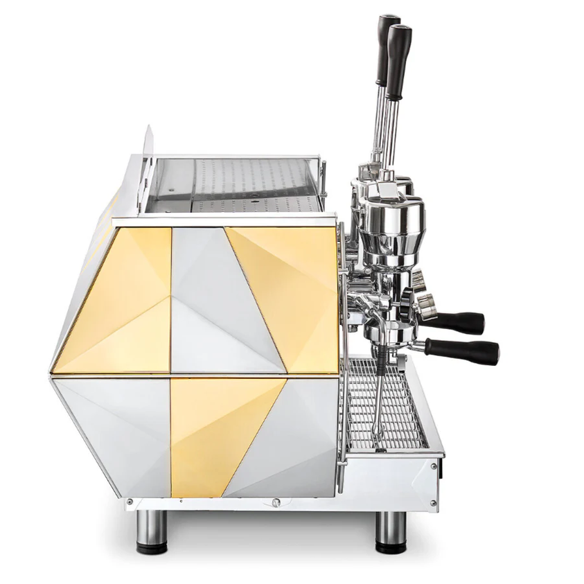 La Pavoni Diamante Commercial Espresso Machine 2 Group Lever Gold