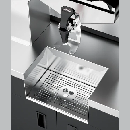 Zumex Speed Up All-in-One Wide Commercial Juicer w/ Integrated Podium in Black