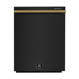 Forno Pozzo 24-Inch Built-In Tall Tub Top Control Dishwasher, Black, 49 dBA, Soil-Sensing Capable, ENERGY STAR