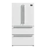Forno Moena Espresso 36-Inch White French Door Refrigerator, 19.2 Cu. Ft., Frost-Free, Automatic Ice Maker, ENERGY STAR Certified
