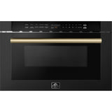 Forno Capoliveri Espresso 24-Inch Microwave Drawer, Black, 1.2 cu.ft, 1500 Watts, Built-In, Touch Control LCD Display, Auto-Touch Open/Close, 11 Power Levels, Sensor Cooking
