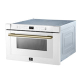 Forno Capoliveri Espresso 24-Inch Microwave Drawer, White, 1.2 cu.ft, 1500 Watts, Built-In, Touch Control LCD Display, Auto-Touch Open/Close, 11 Power Levels, Sensor Cooking