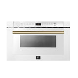 Forno Capoliveri Espresso 24-Inch Microwave Drawer, White, 1.2 cu.ft, 1500 Watts, Built-In, Touch Control LCD Display, Auto-Touch Open/Close, 11 Power Levels, Sensor Cooking