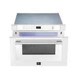 Forno Capoliveri Espresso 24-Inch Microwave Drawer, White, 1.2 cu.ft, 1500 Watts, Built-In, Touch Control LCD Display, Auto-Touch Open/Close, 11 Power Levels, Sensor Cooking