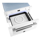 Forno Capoliveri Espresso 24-Inch Microwave Drawer, White, 1.2 cu.ft, 1500 Watts, Built-In, Touch Control LCD Display, Auto-Touch Open/Close, 11 Power Levels, Sensor Cooking