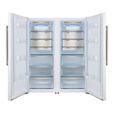 Forno Maderno 2-28-Inch Wide Convertible Refrigerator/Freezer in White, Decorative Trim, 27.2 cu.ft, 84-Inch High, ENERGY STAR Certified