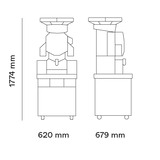 Zumex Speed S+ Plus All-in-One Slim Commercial Juicer w/ Integrated Podium in Black